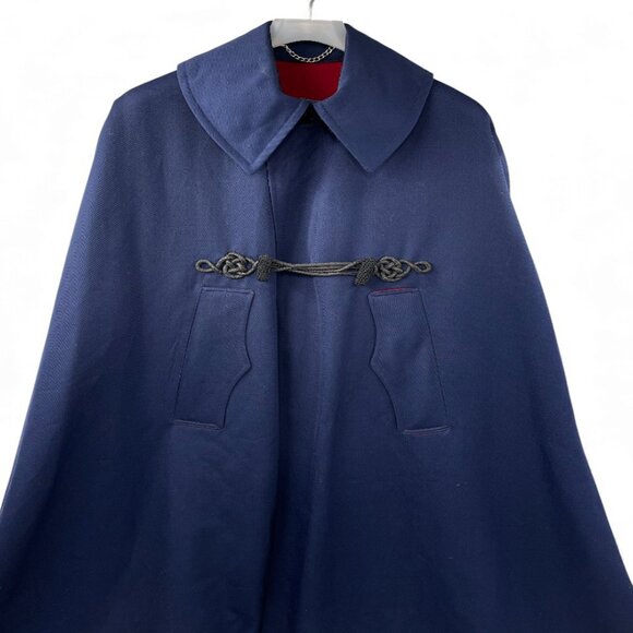 Neptune Garment Co. Vintage Nurses Blue Gabardine Wool Cape Never Worn 1950's - Picture 3 of 7